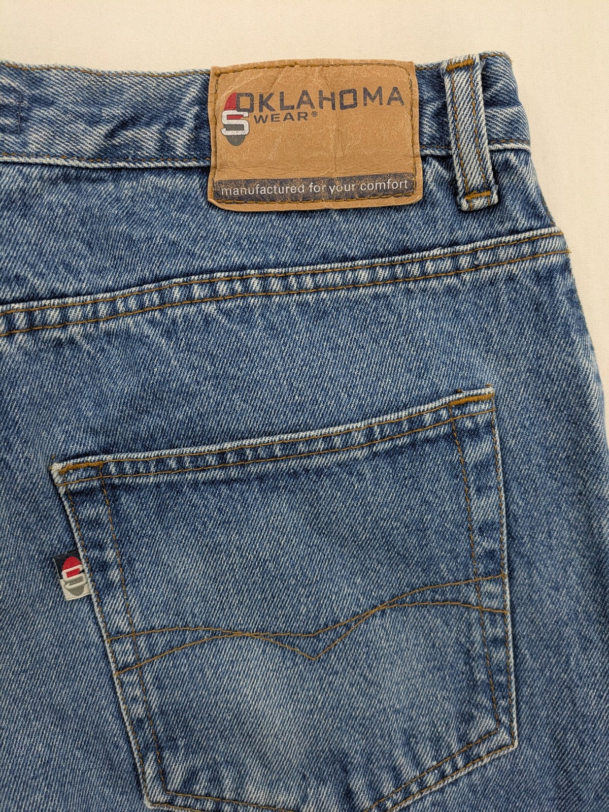 Oklahoma Wear blue straight jeans 5-pocket design durable cotton regular fit