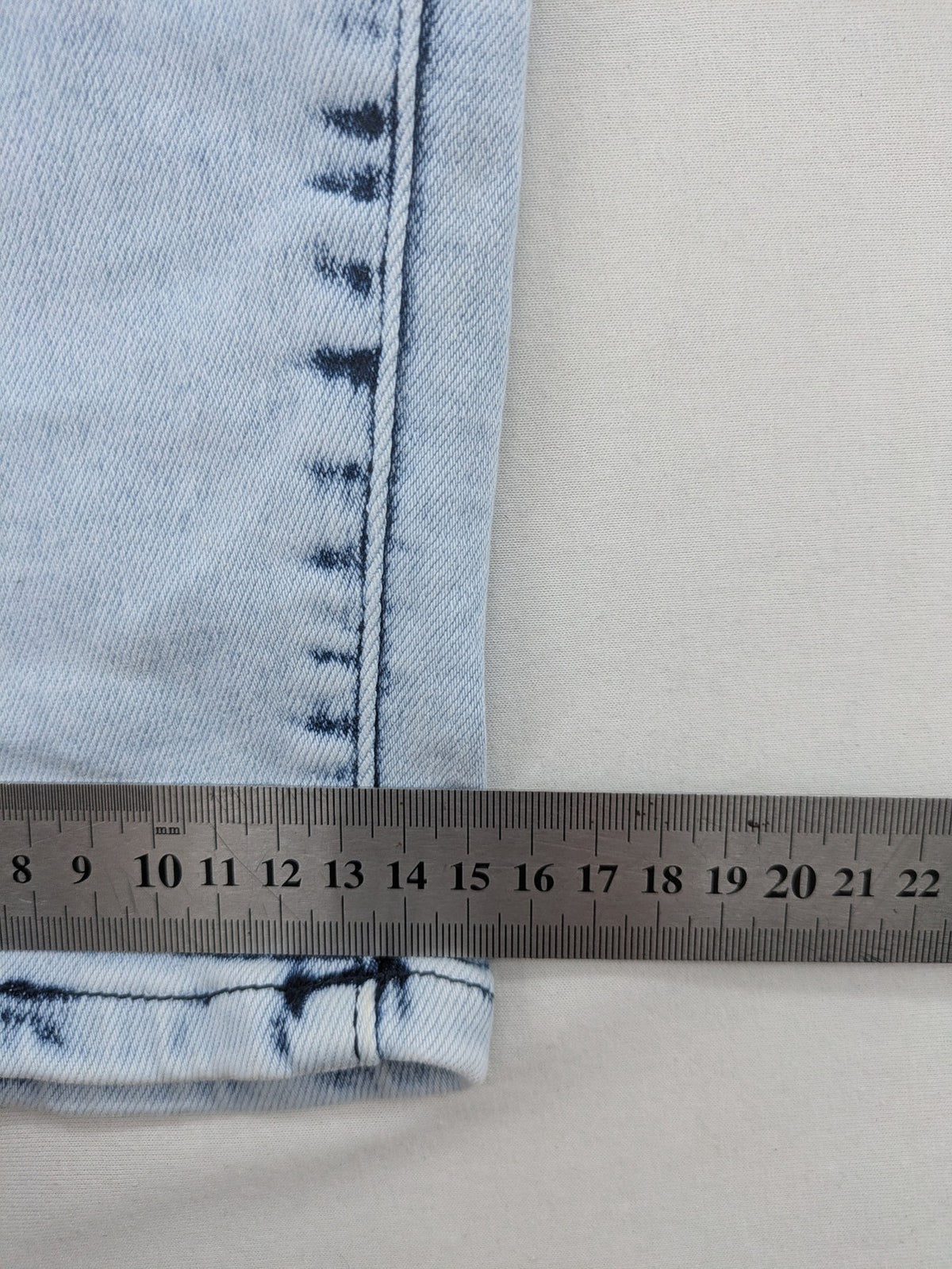 My Bestiny blue straight jeans acid wash finish five-pocket design stretchy cotton blend