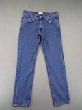 Selected Homme blue straight fit jeans with classic five-pocket design and medium wash denim.