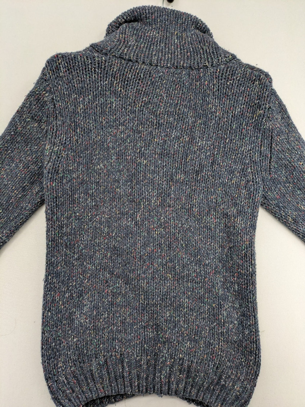 Catbalou multi turtle neck jumper with classic shawl collar and button closure.