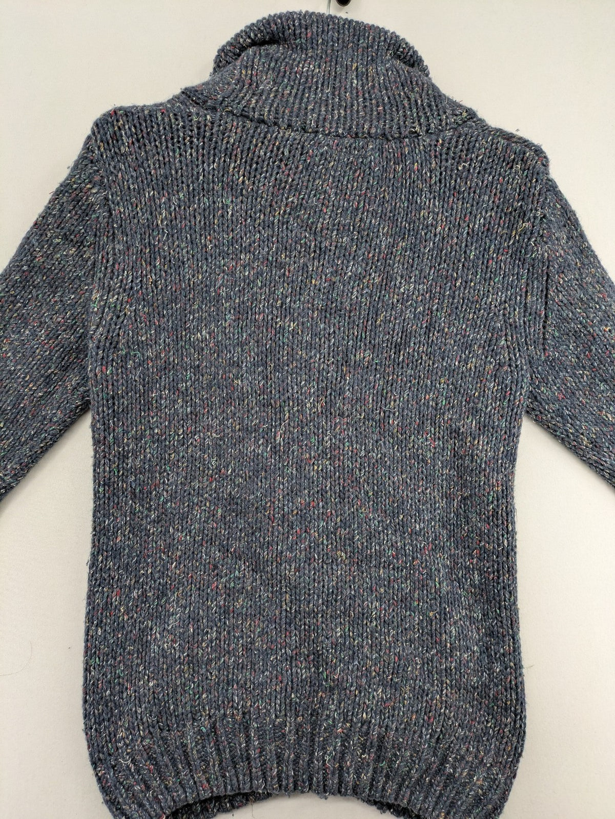 Catbalou multi turtle neck jumper with classic shawl collar and button closure.