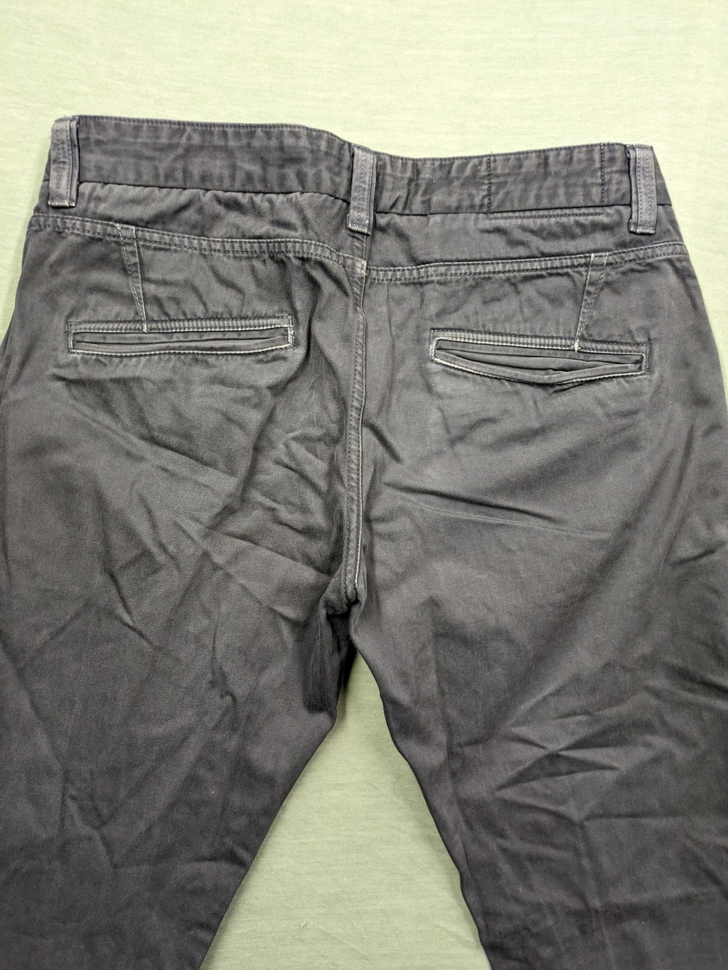 WE pink straight fit pants 100% cotton with zipper fly and belt loops.