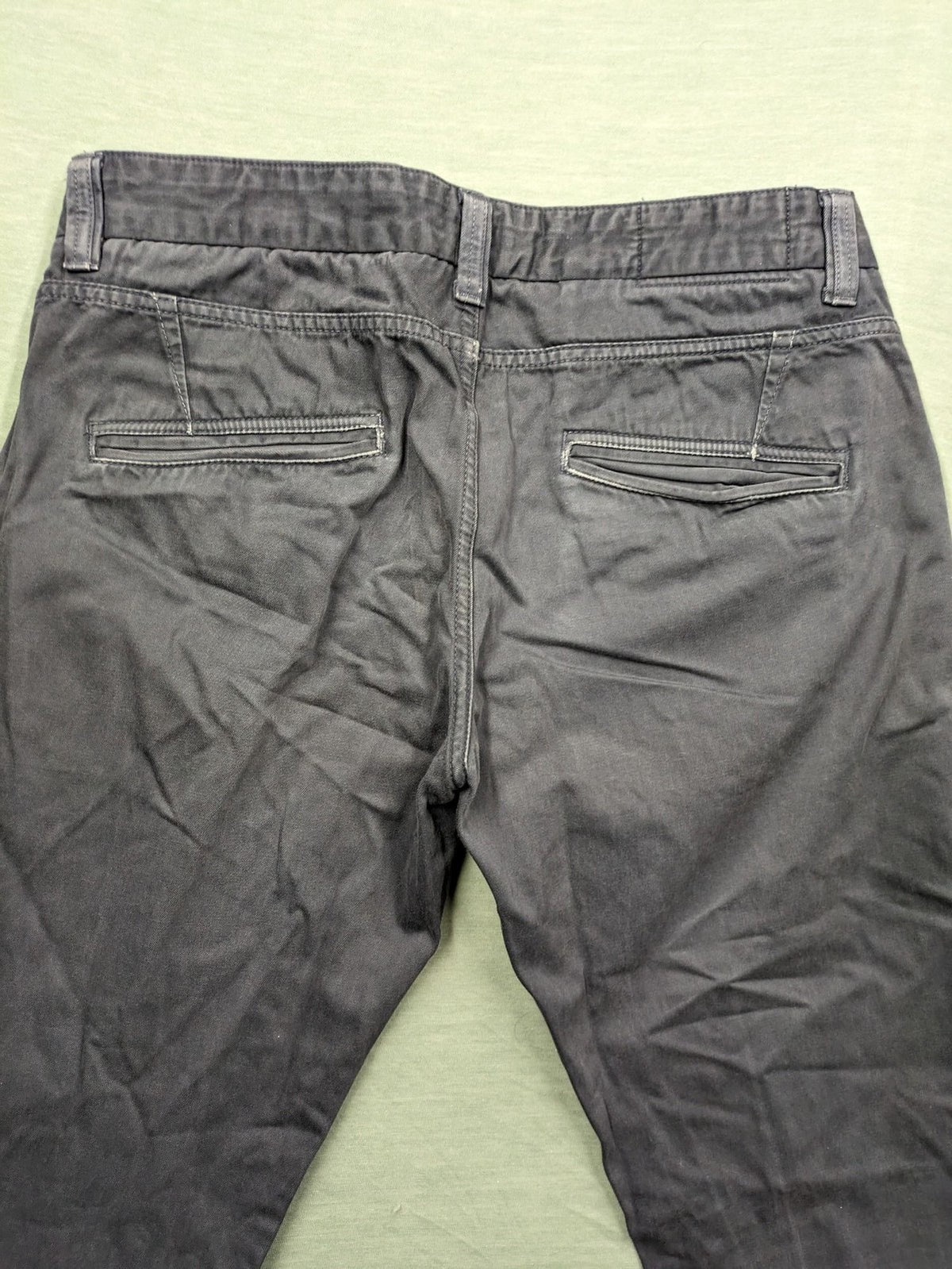 WE pink straight fit pants 100% cotton with zipper fly and belt loops.