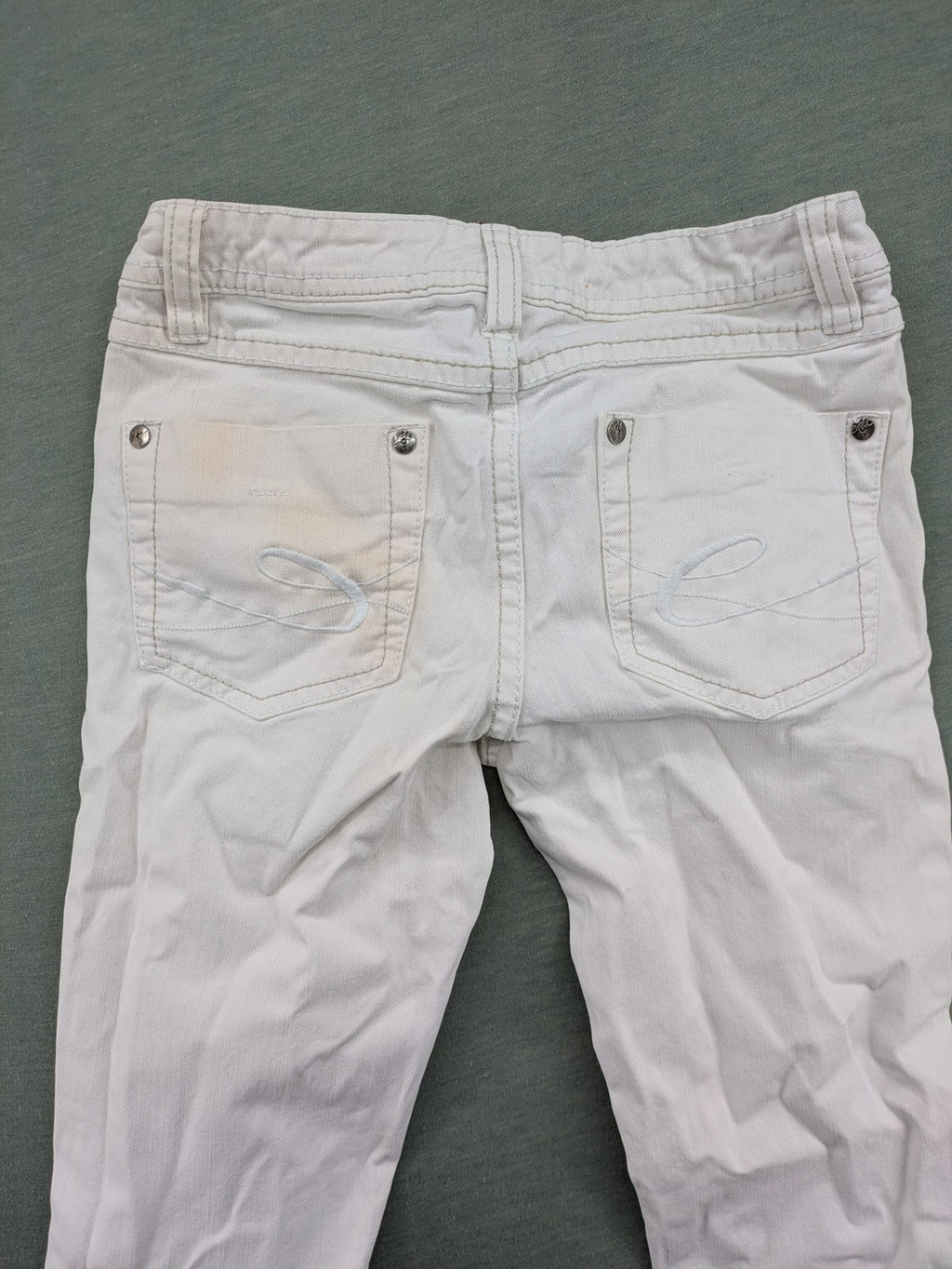edc by Esprit white straight jeans five-pocket design in durable denim fabric