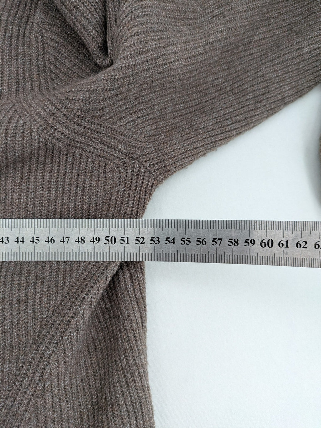 Cecil grey turtle neck jumper ribbed texture V-neck with button closure.