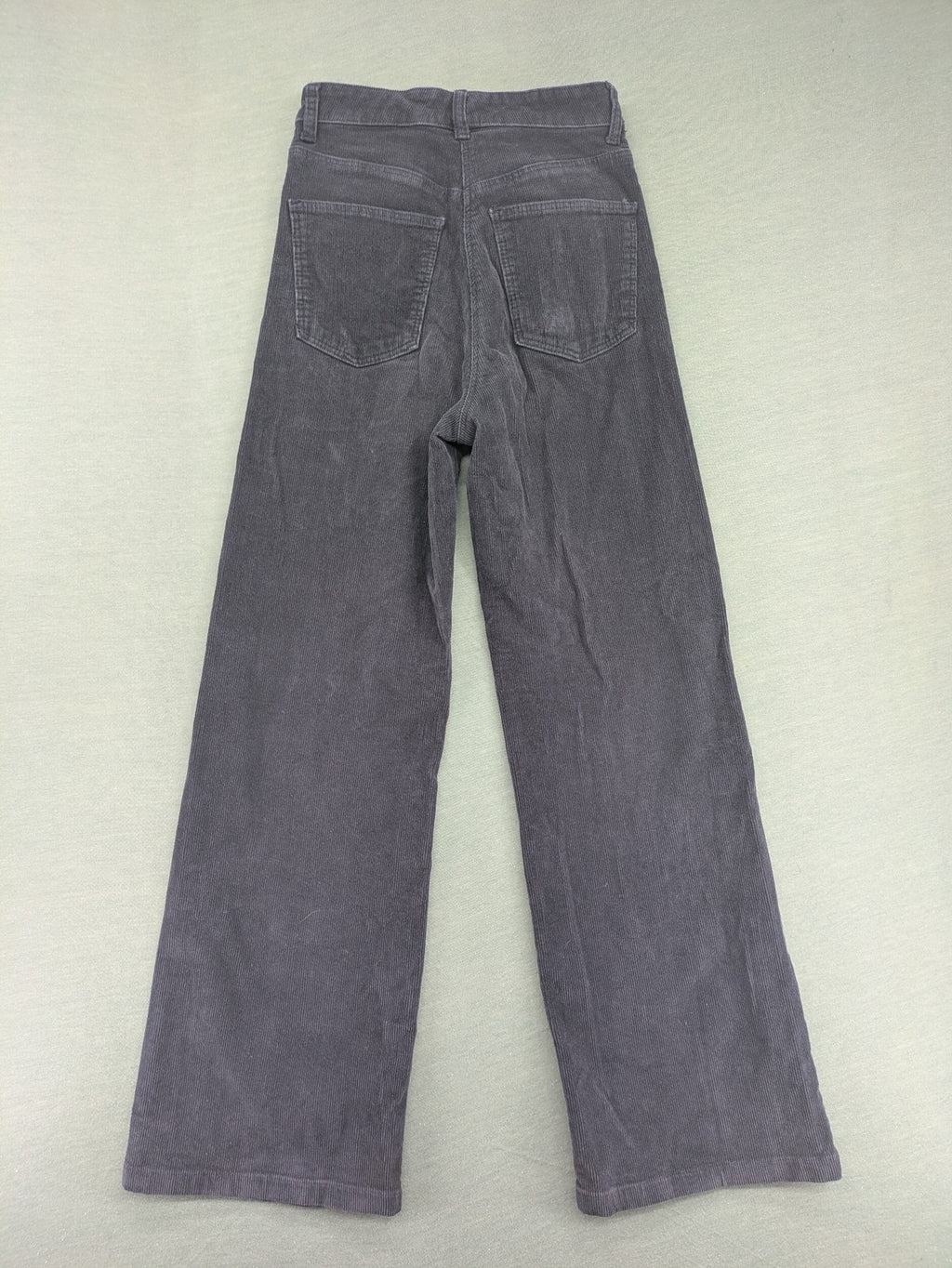 Tally Weijl grey cord pants wide leg high waist five-pocket design