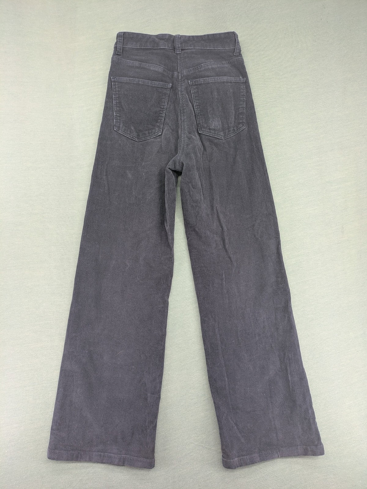 Tally Weijl grey cord pants wide leg high waist five-pocket design
