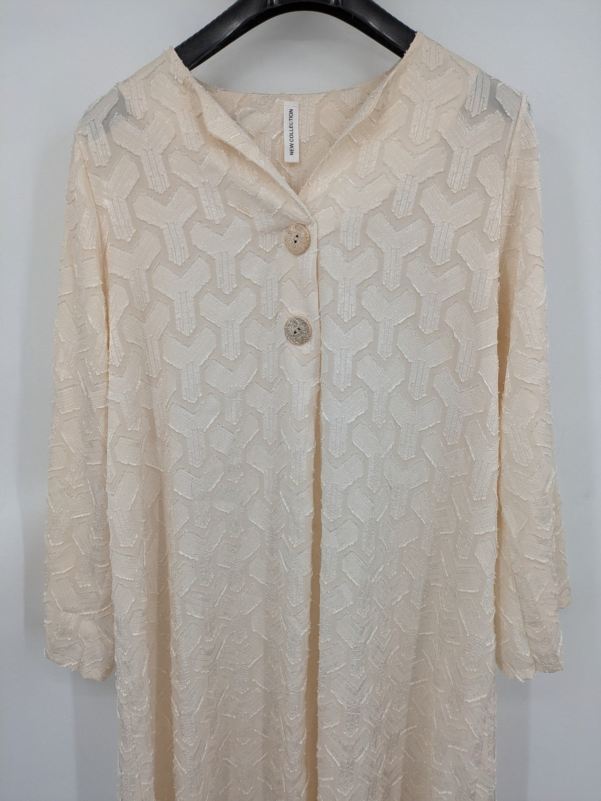 L'ange beige turtle neck jumper geometric pattern lightweight fabric elegant design