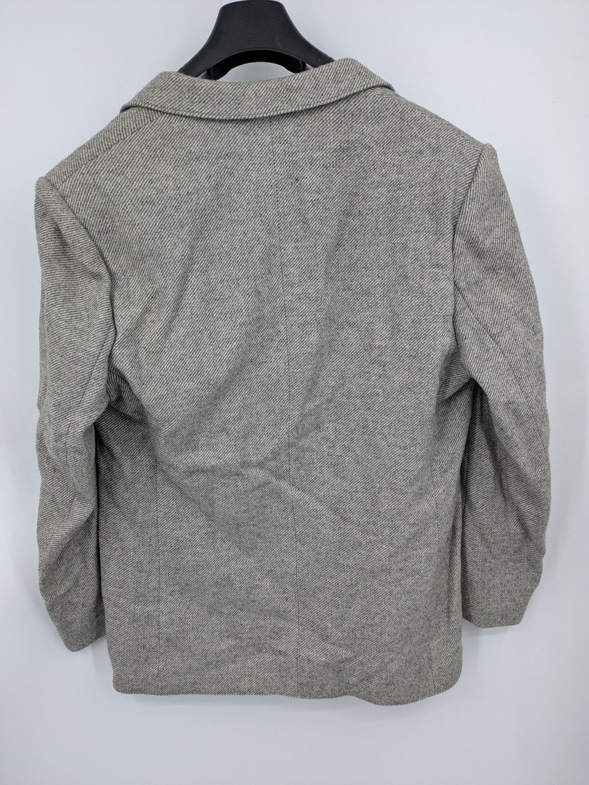 C&A grey blazer wool blend herringbone pattern fully lined classic style