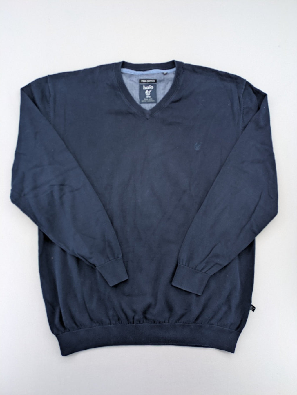 Hajo pink turtle neck jumper with embroidered logo and ribbed cuffs.