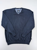 Hajo pink turtle neck jumper with embroidered logo and ribbed cuffs.