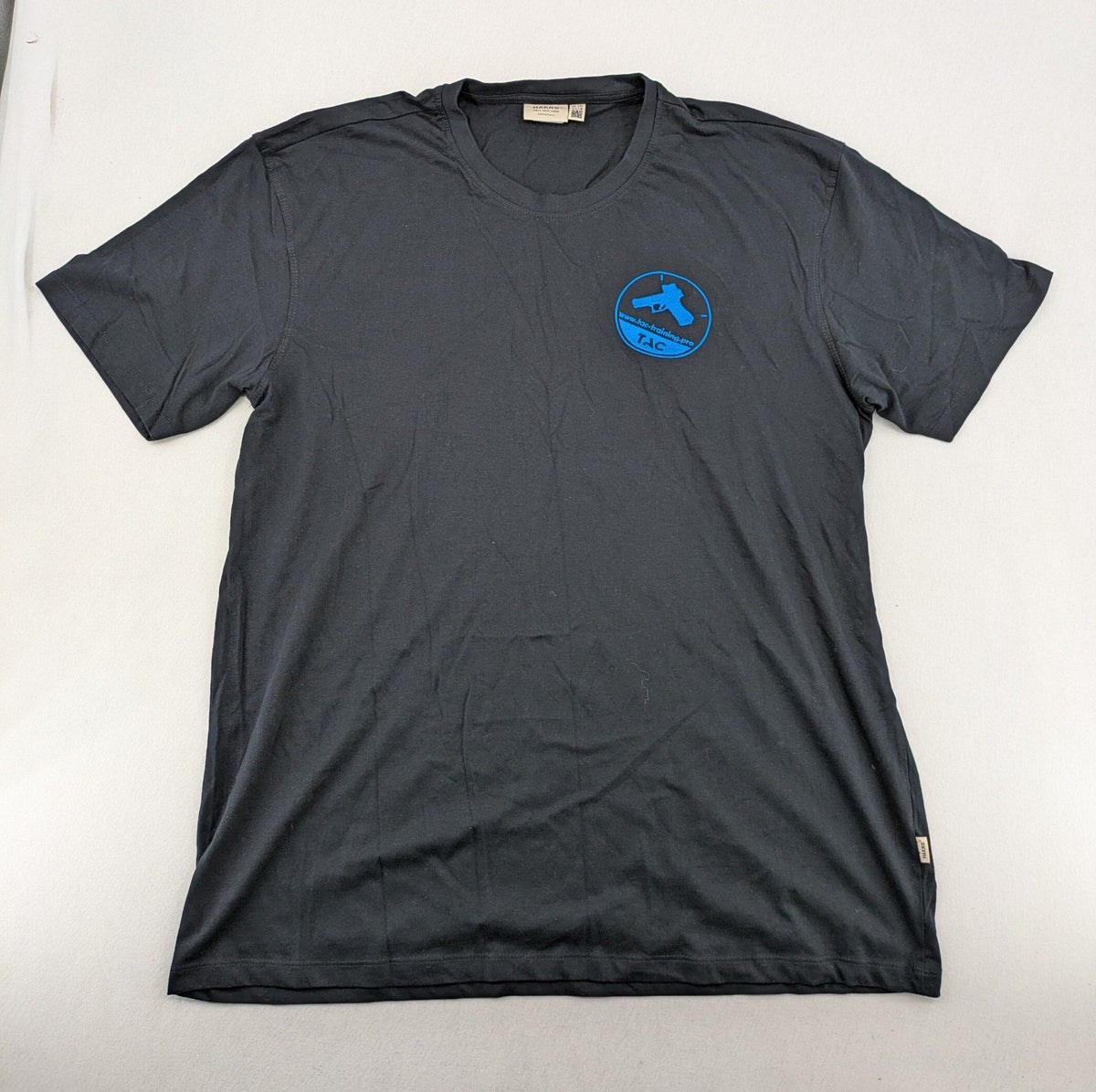 HAKRO blue and grey T-shirt with embroidered TAC Training logo on chest.