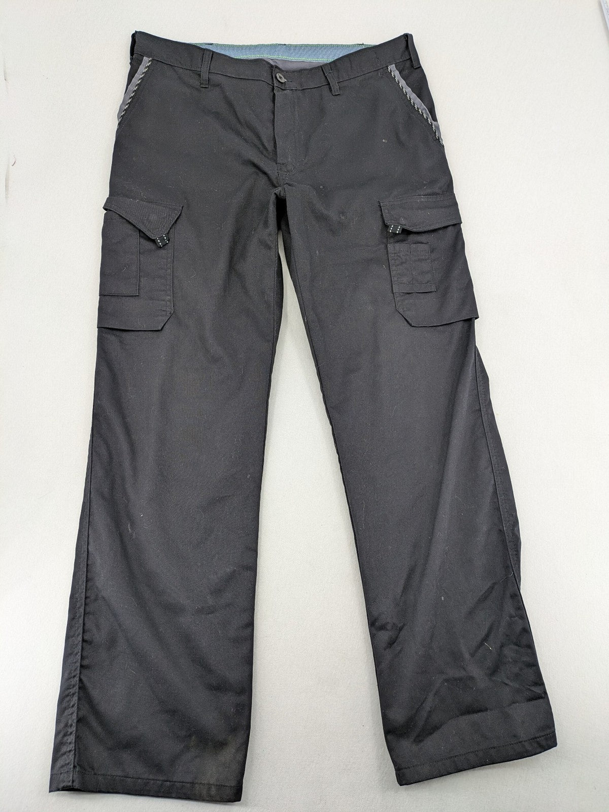 Workwear hunting tactical pants black grey durable fabric multiple cargo pockets