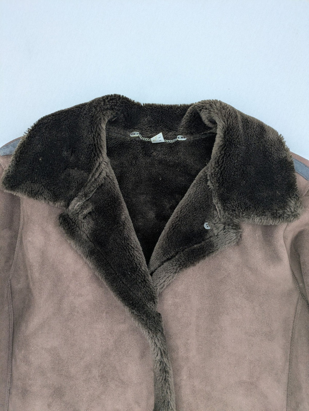 Lena Fashion multi winter coat faux suede look with soft faux fur lining.