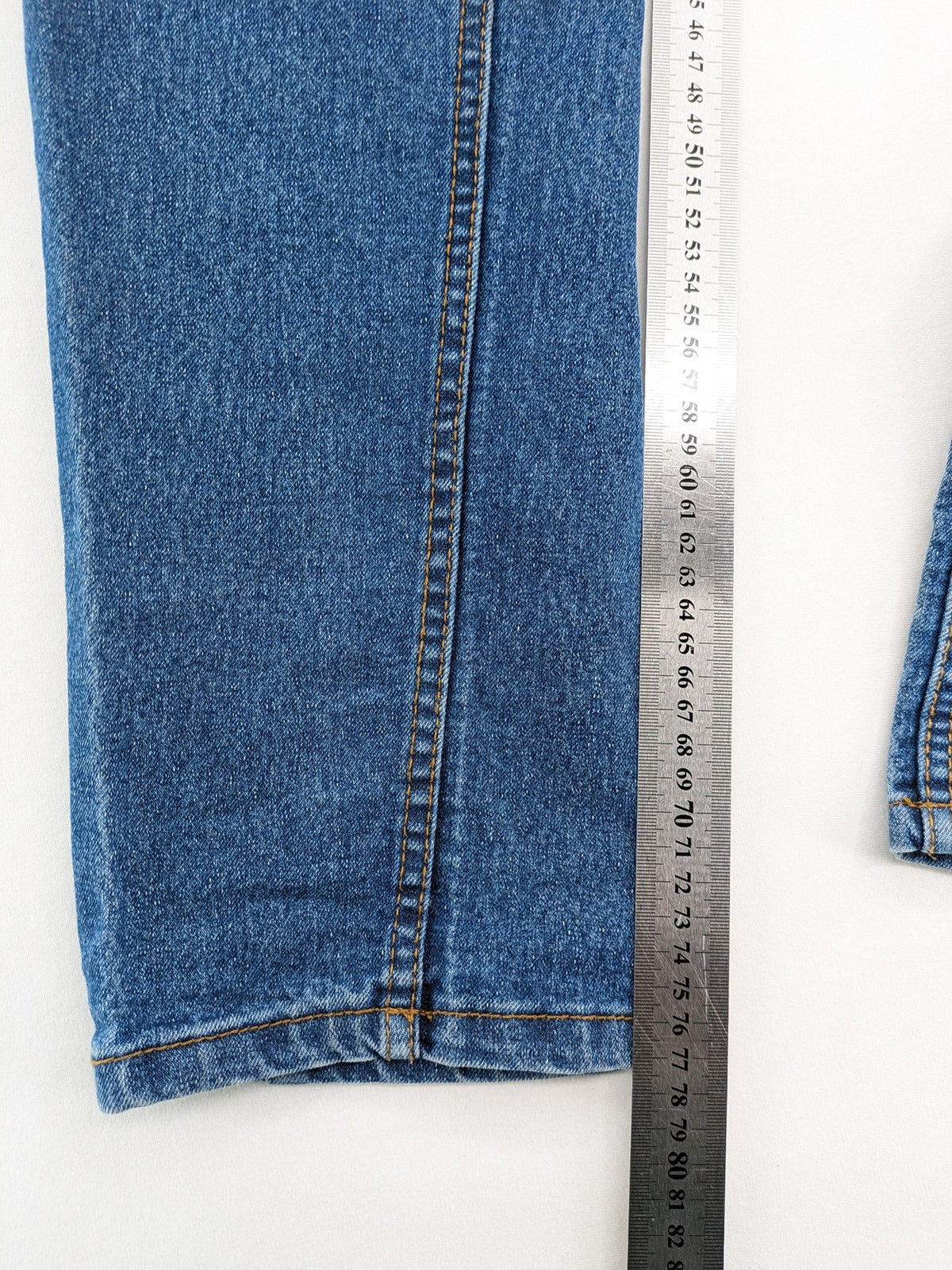 X-Mail blue straight jeans classic 5-pocket style with button closure and belt loops.