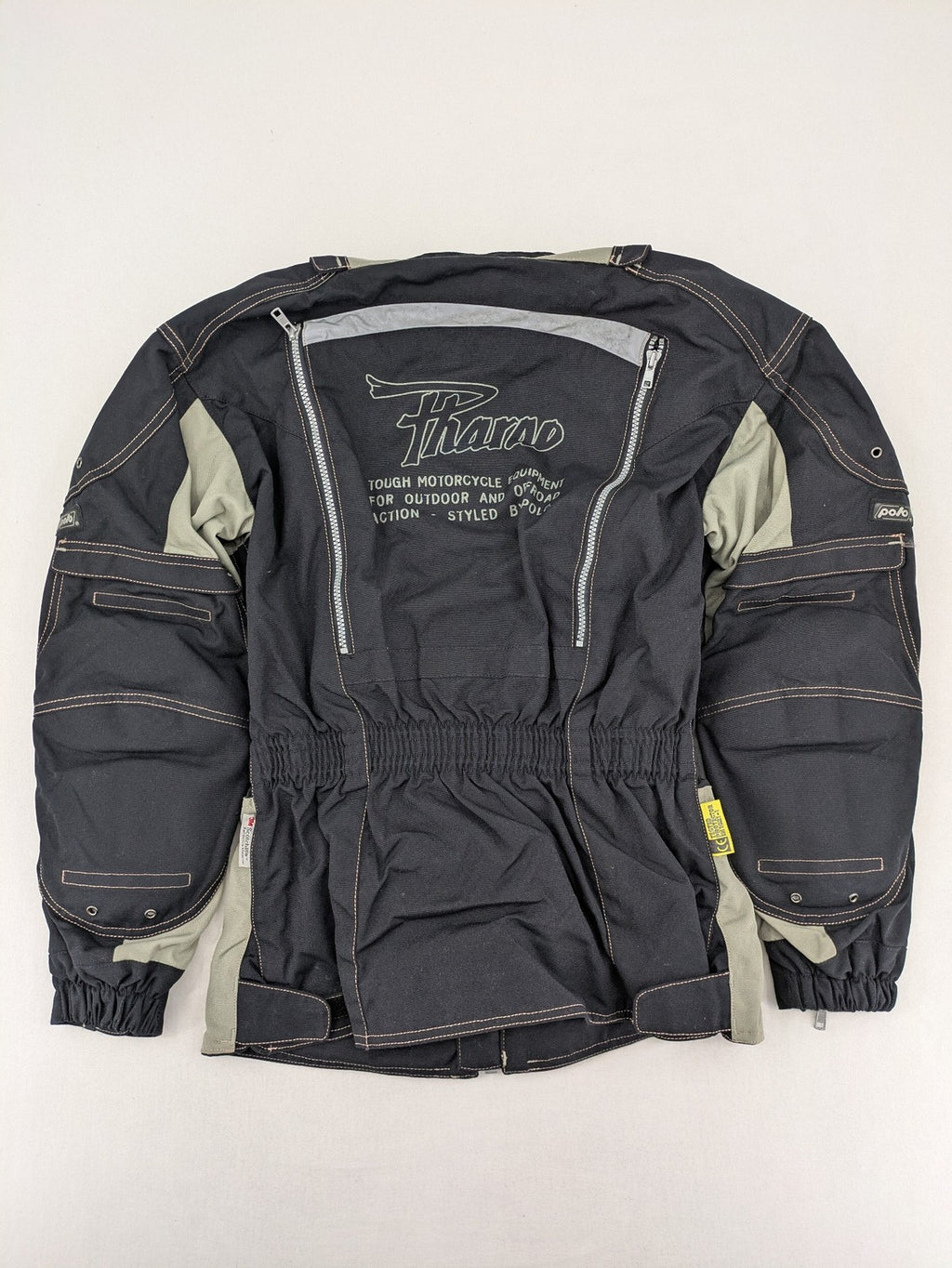 Polo multi biker jacket nylon with adjustable fit and multiple pockets.
