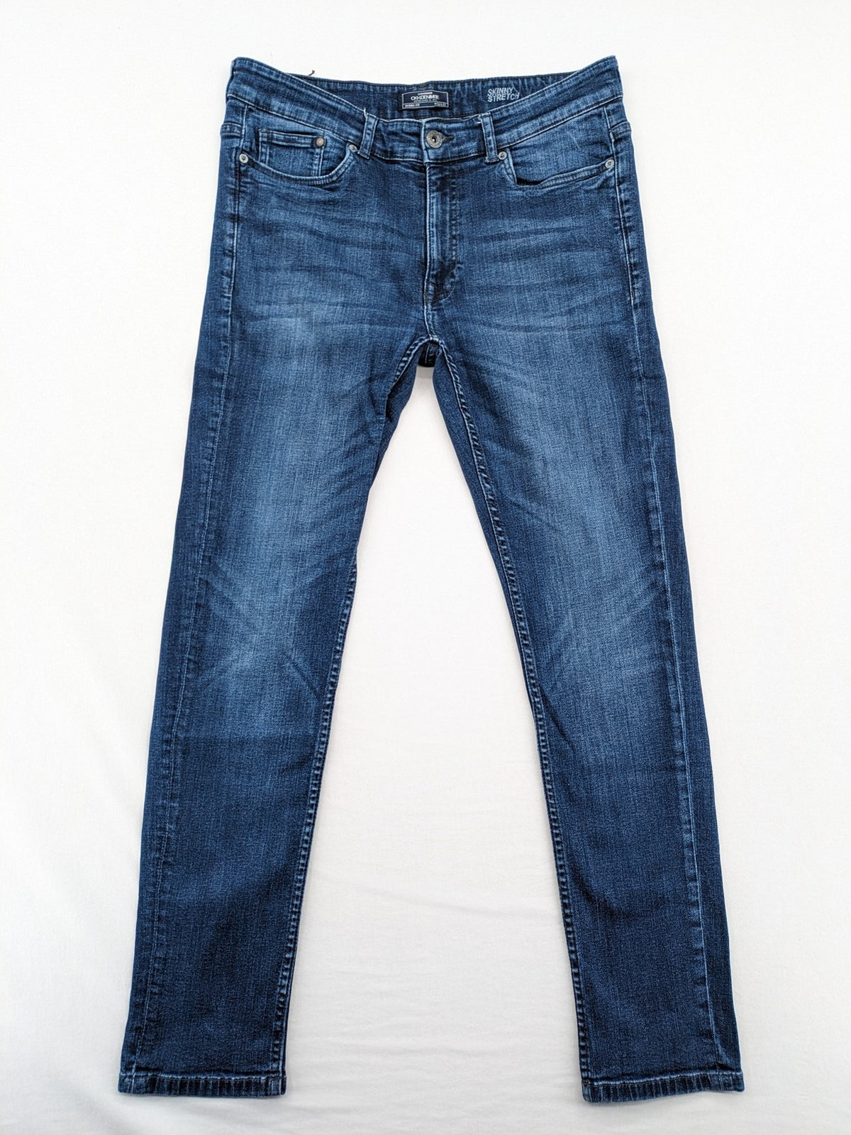 Clockhouse blue skinny fit jeans with stretch material and subtle logo detail.