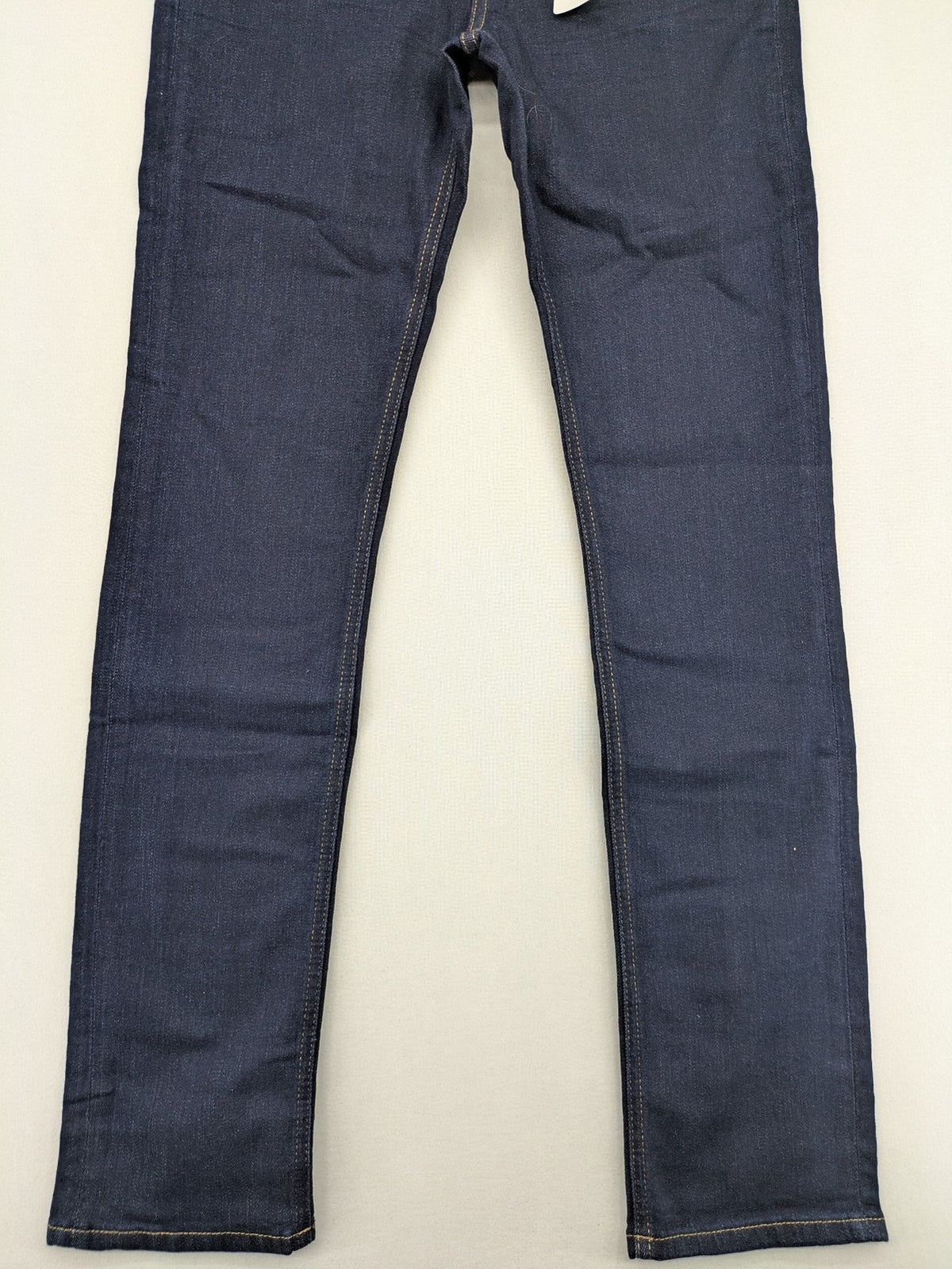 Esprit blue straight jeans with classic 5-pocket design and medium rise fit.
