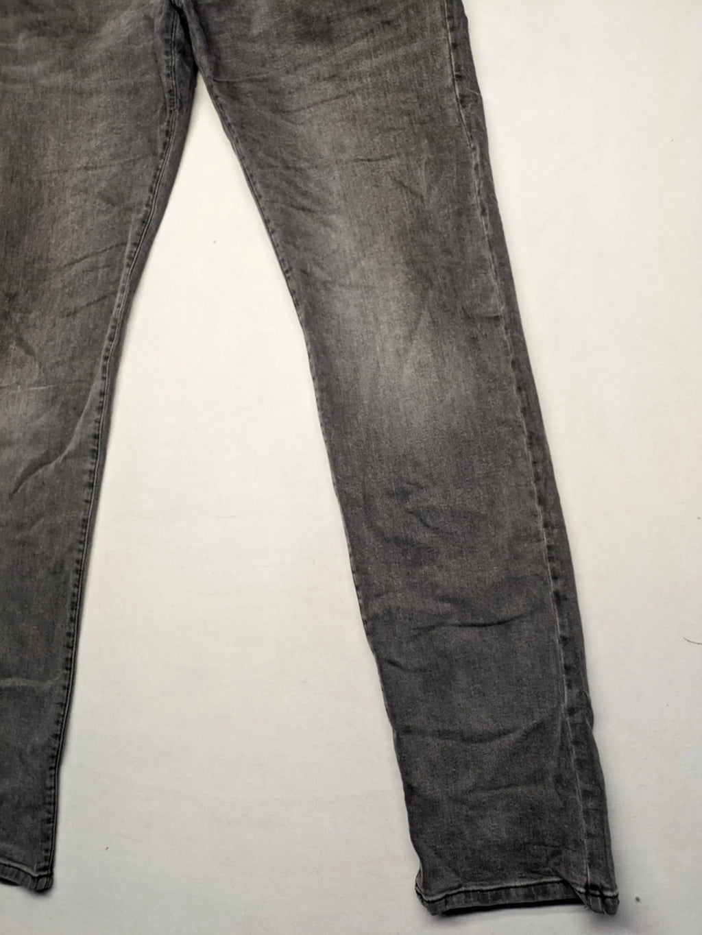 Engbers grey straight jeans stone washed with classic 5-pocket design and used look.