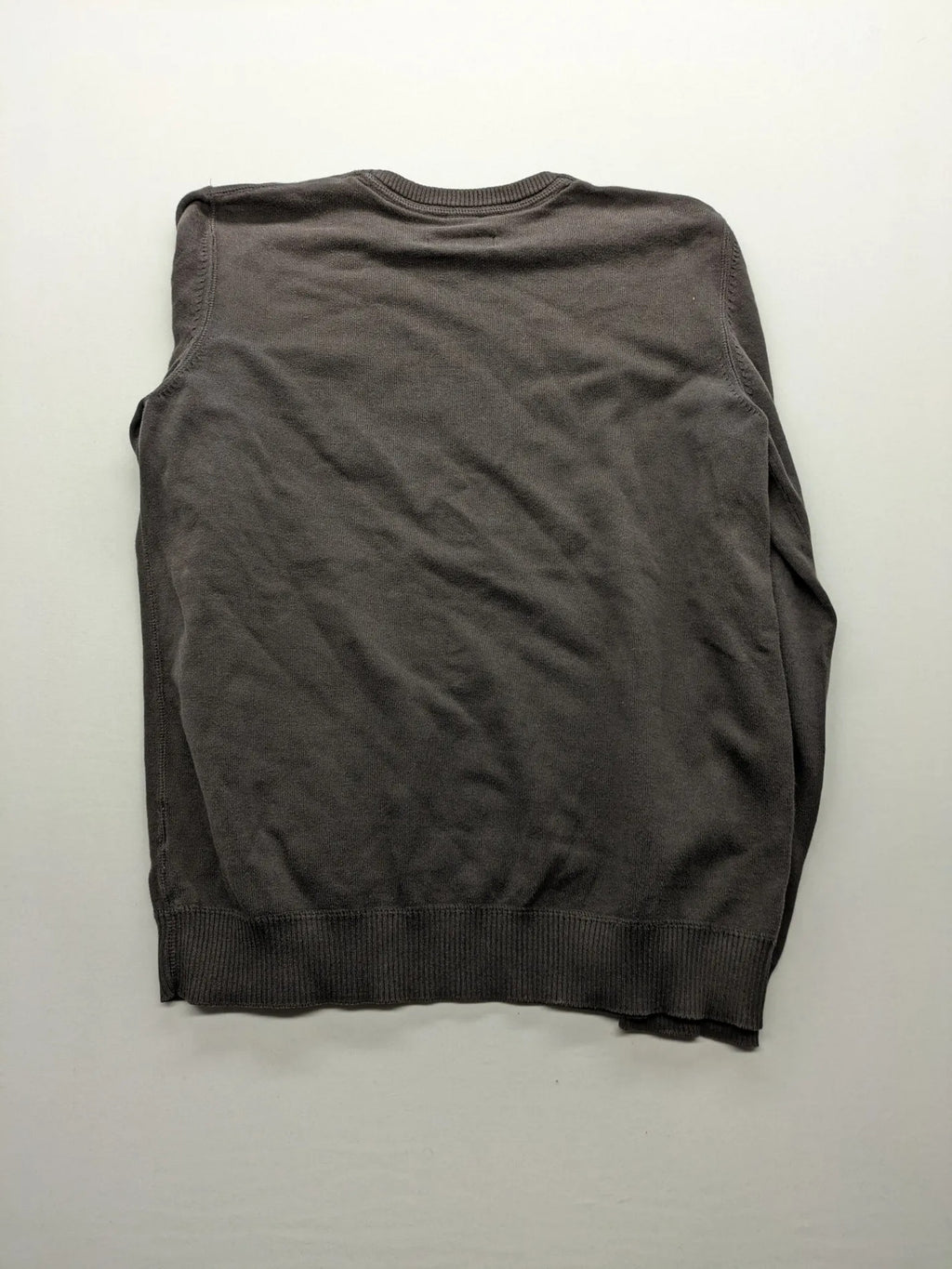 s.Oliver brown turtle neck jumper with "Radford Inc." graphic print and ribbed cuffs.