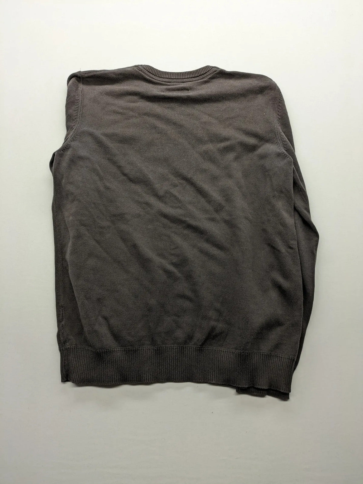 s.Oliver brown turtle neck jumper with "Radford Inc." graphic print and ribbed cuffs.