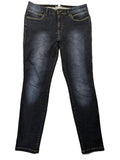 john baner blue straight jeans classic 5-pocket style with zipper and button closure