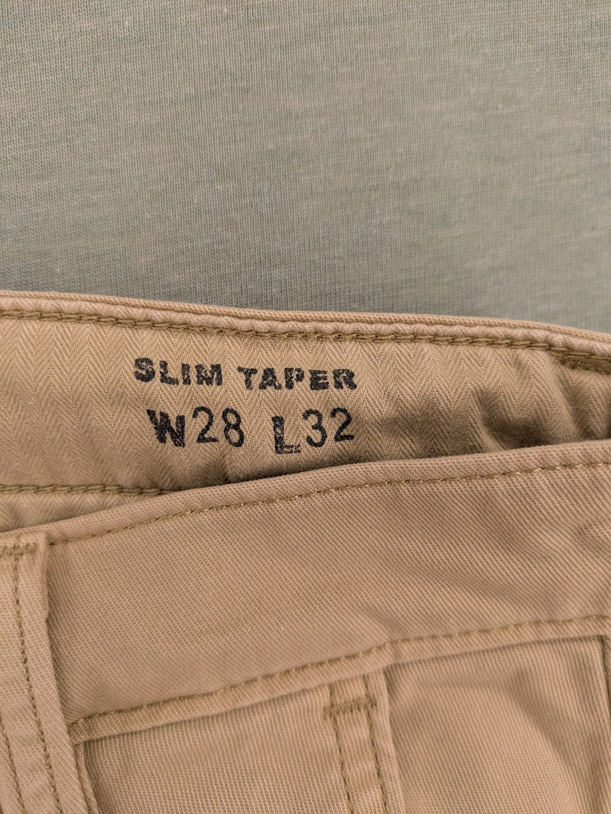 Levi's beige XX Chino pants slim taper fit with classic logo and quality fabric.