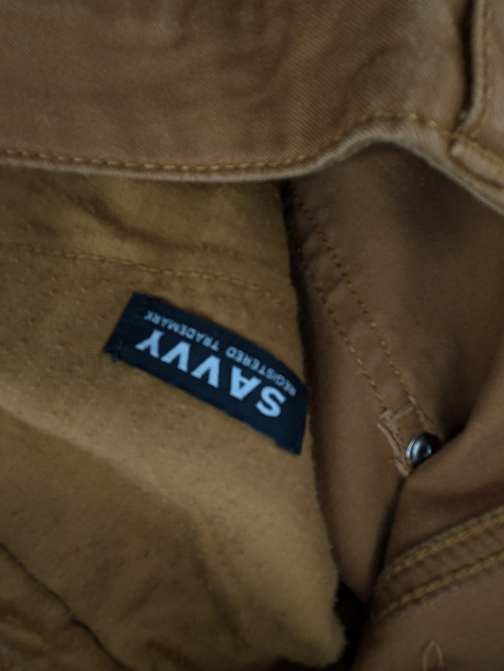 Savvy brown skinny jeans, classic 5-pocket design, made from cotton stretch twill.