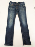 Tommy Hilfiger Denim blue straight jeans with five-pocket design and natural fading details.