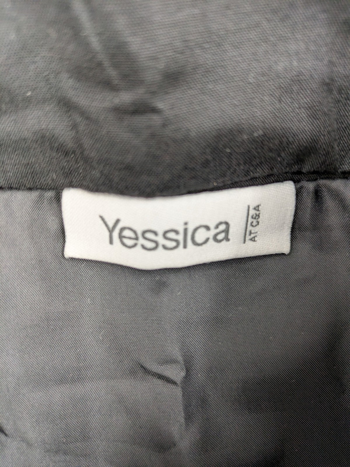 Yessica black mini skirt tweed check pattern A-line cut wool blend material