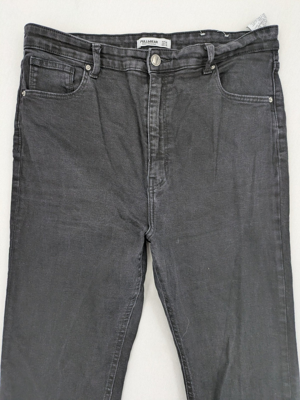 Pull&Bear grey skinny jeans high rise with classic five-pocket design and stretch denim.