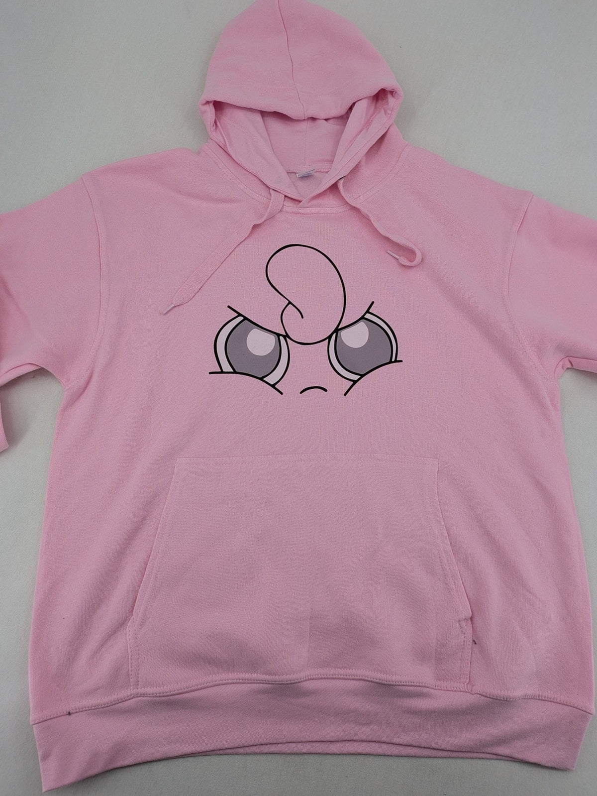 XXL pink hoodie featuring large Jigglypuff graphic print, soft cotton blend material.