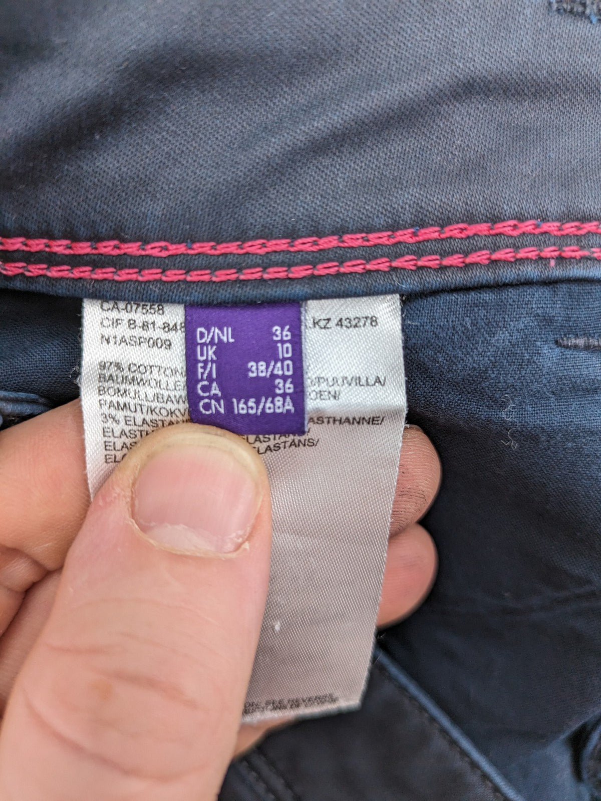 Mexx grey pants slim fit cotton-elastane blend with stylish design details.