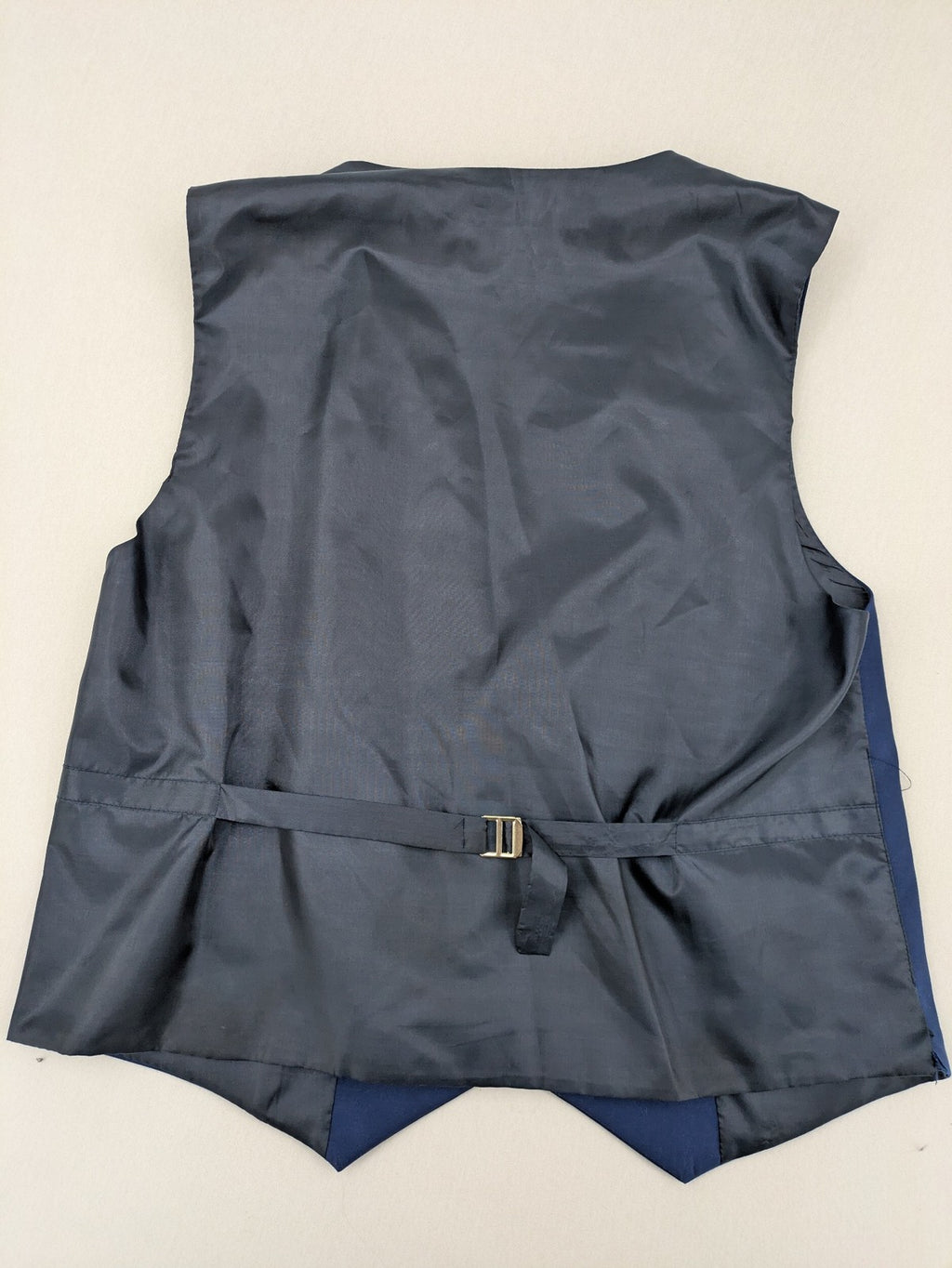Senzo Rivolli blue slim fit suit, 3-piece, made of wool and viscose, elegant design.