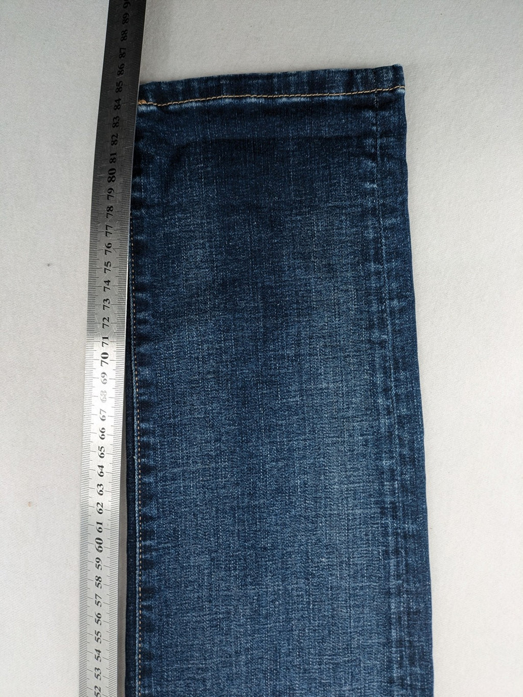 Jack & Jones blue slim fit jeans with faded wash and classic button fly.