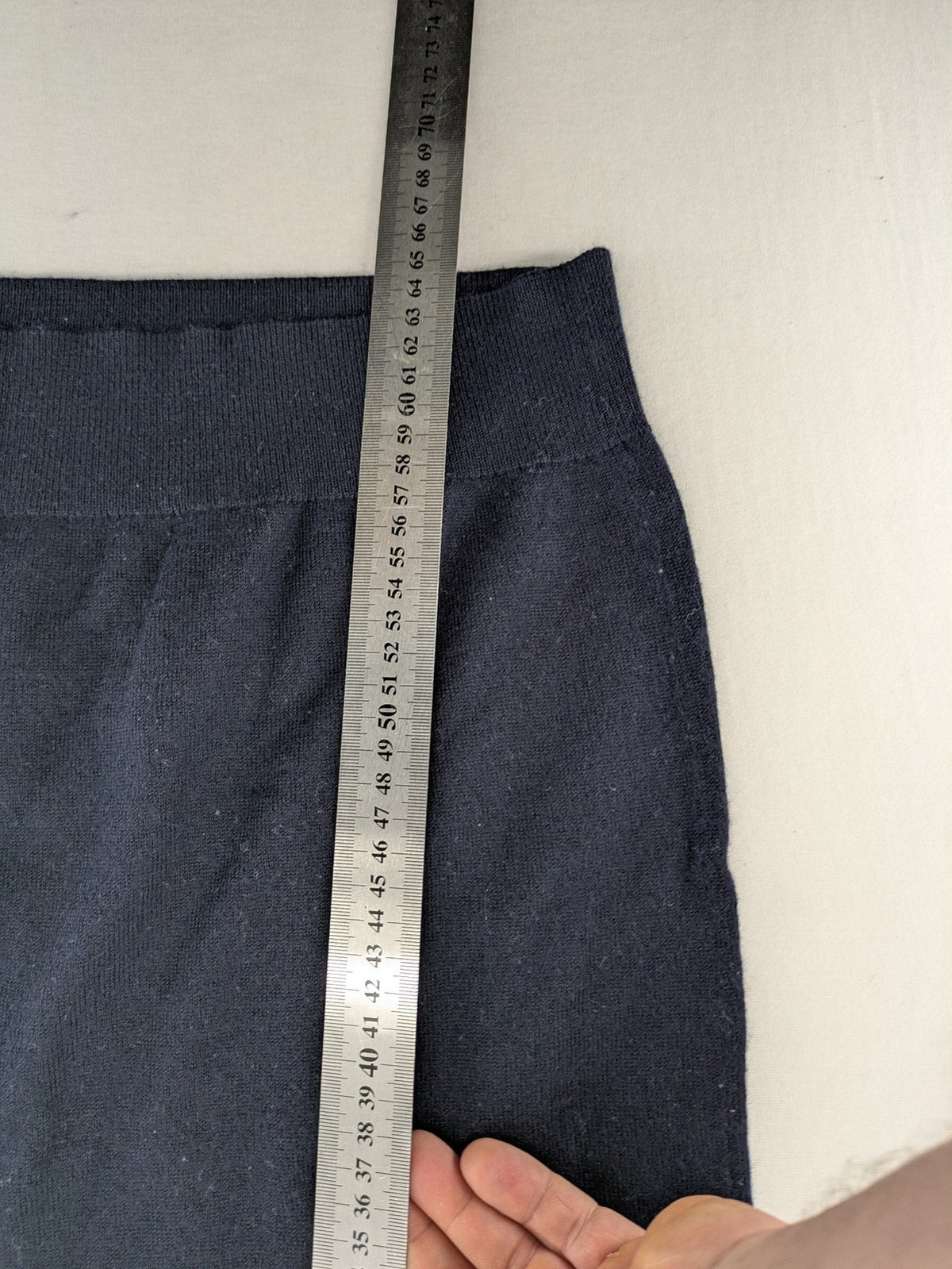 Christian Berg navy turtle neck jumper with ribbed cuffs and high wool blend.