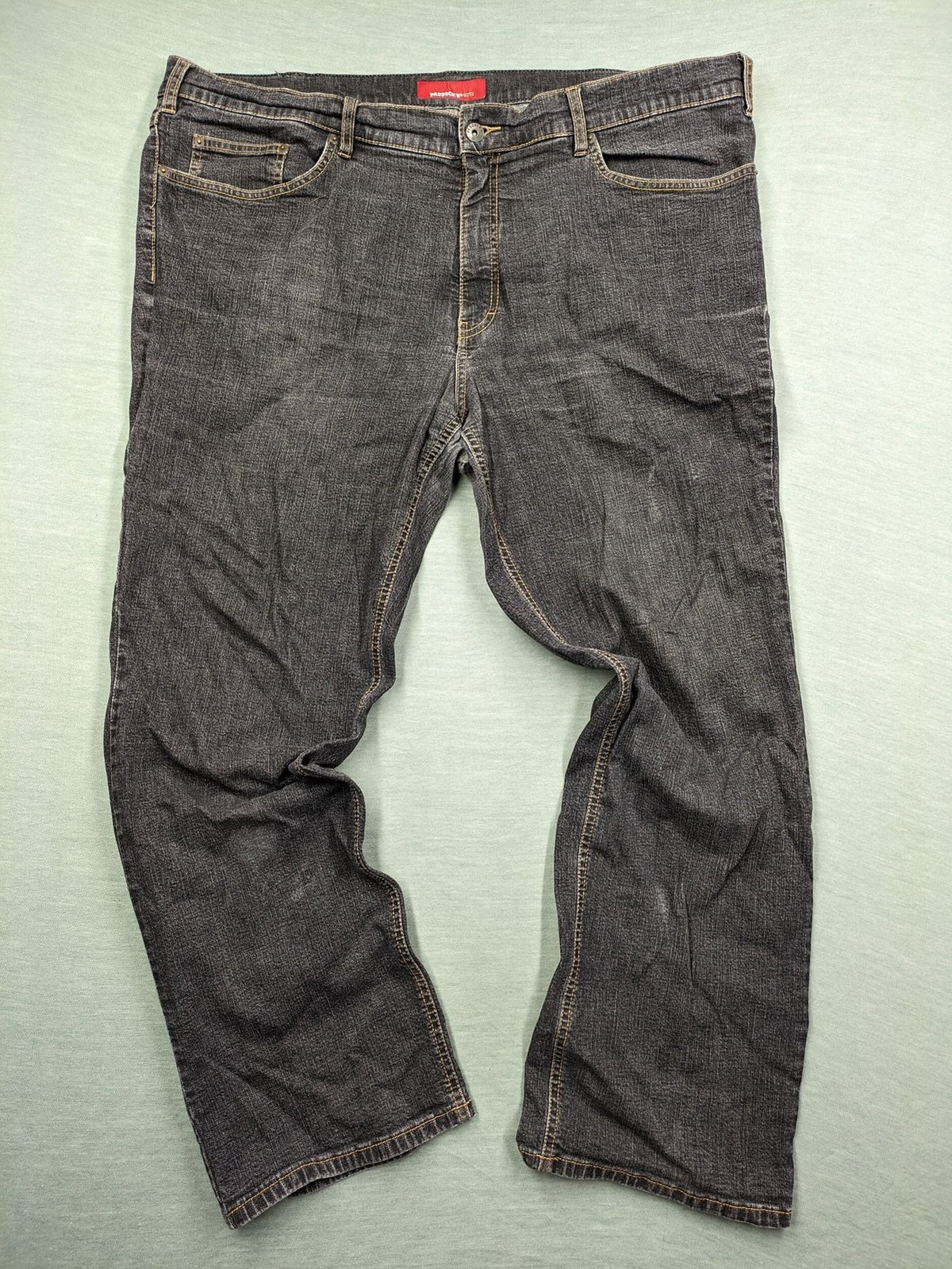 Paddock's straight jeans dark wash grey cotton-stretch denim with classic straight leg design.