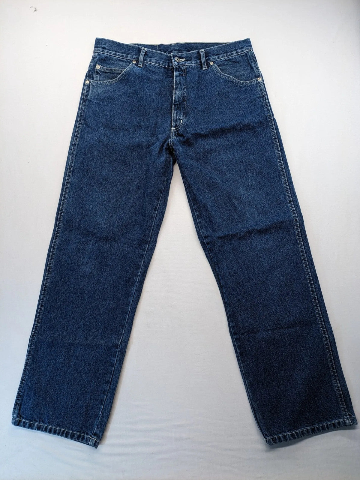 Flag Jeans blue straight leg jeans 5-pocket style robust denim classic wash