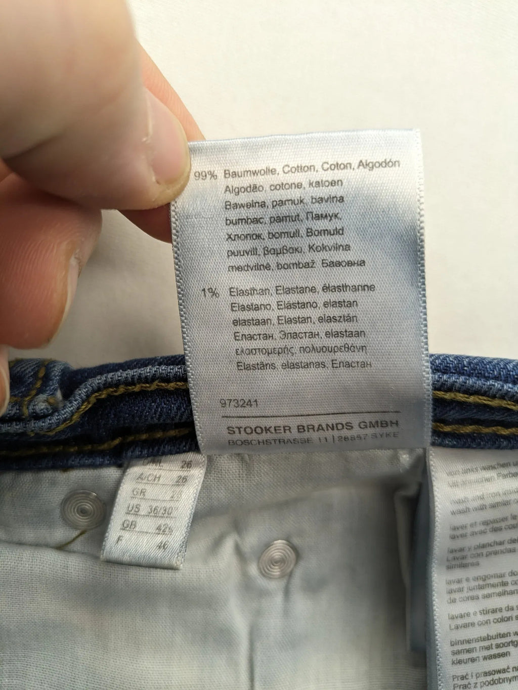 Hero By John Meddox blue straight jeans with five-pocket design and zip fly.