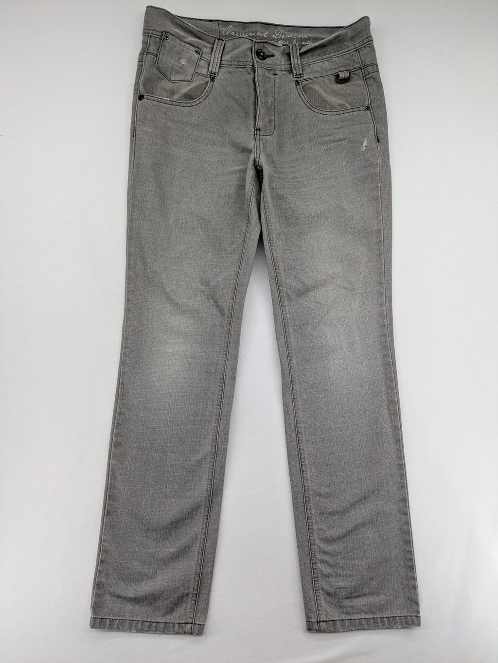 Esprit grey straight jeans with button fly and classic 5-pocket design.