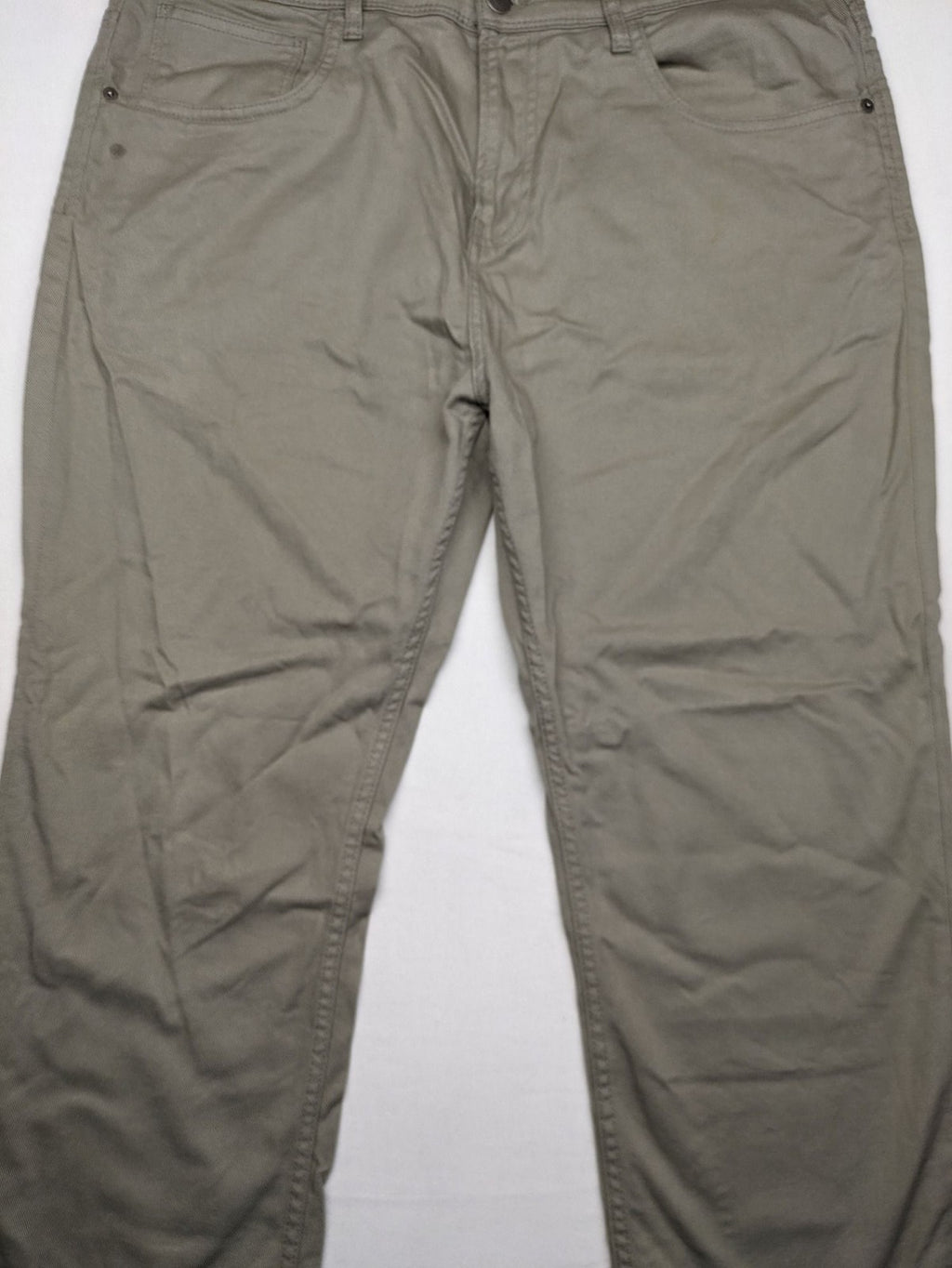 C&A beige chino pants regular fit cotton stretch material with classic straight leg design