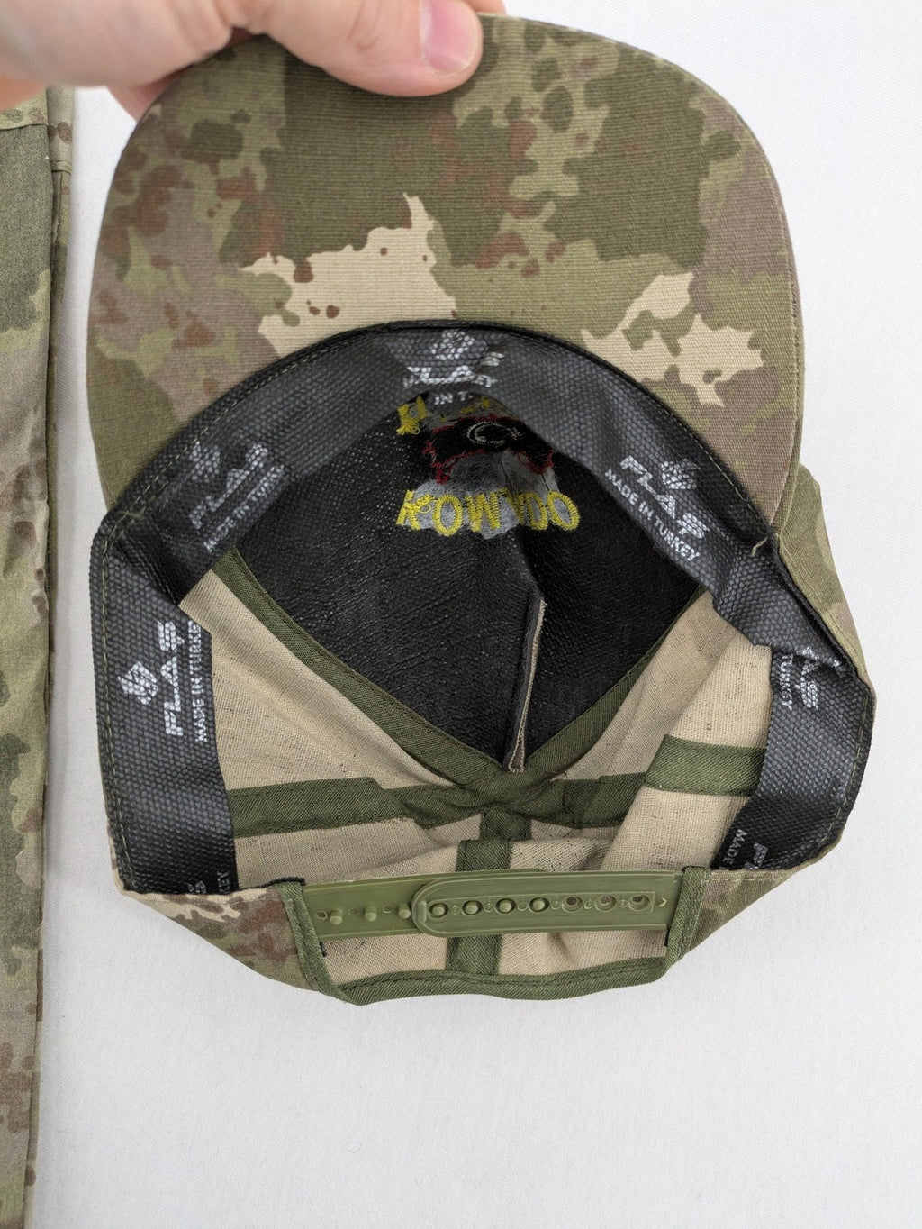 CAMOUFLAGE military uniform multi camouflage pattern with Türkiye patches and Komando embroidery.