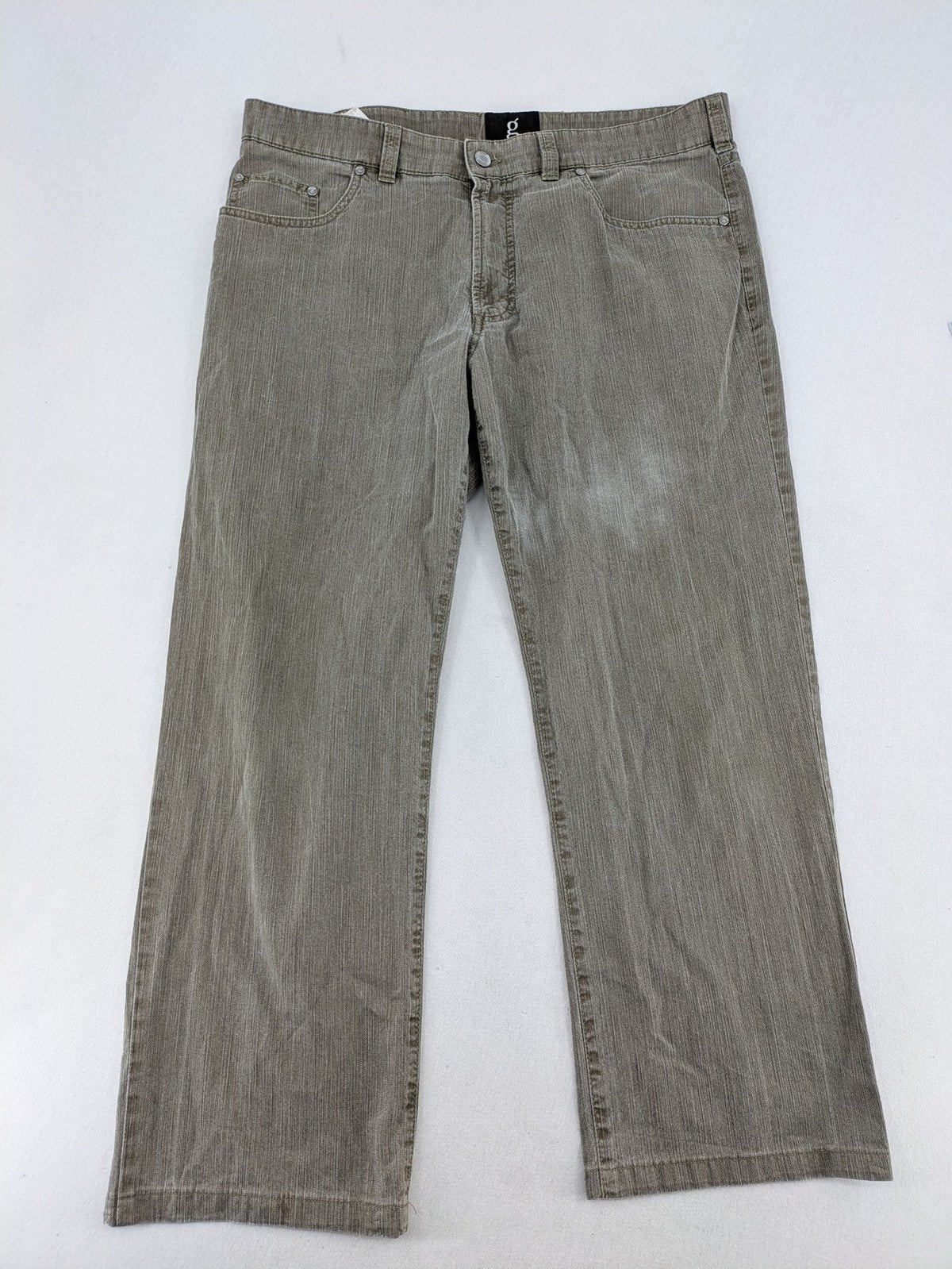 GARDEUR grey straight jeans regular fit with button and zipper closure, cotton-stretch blend.