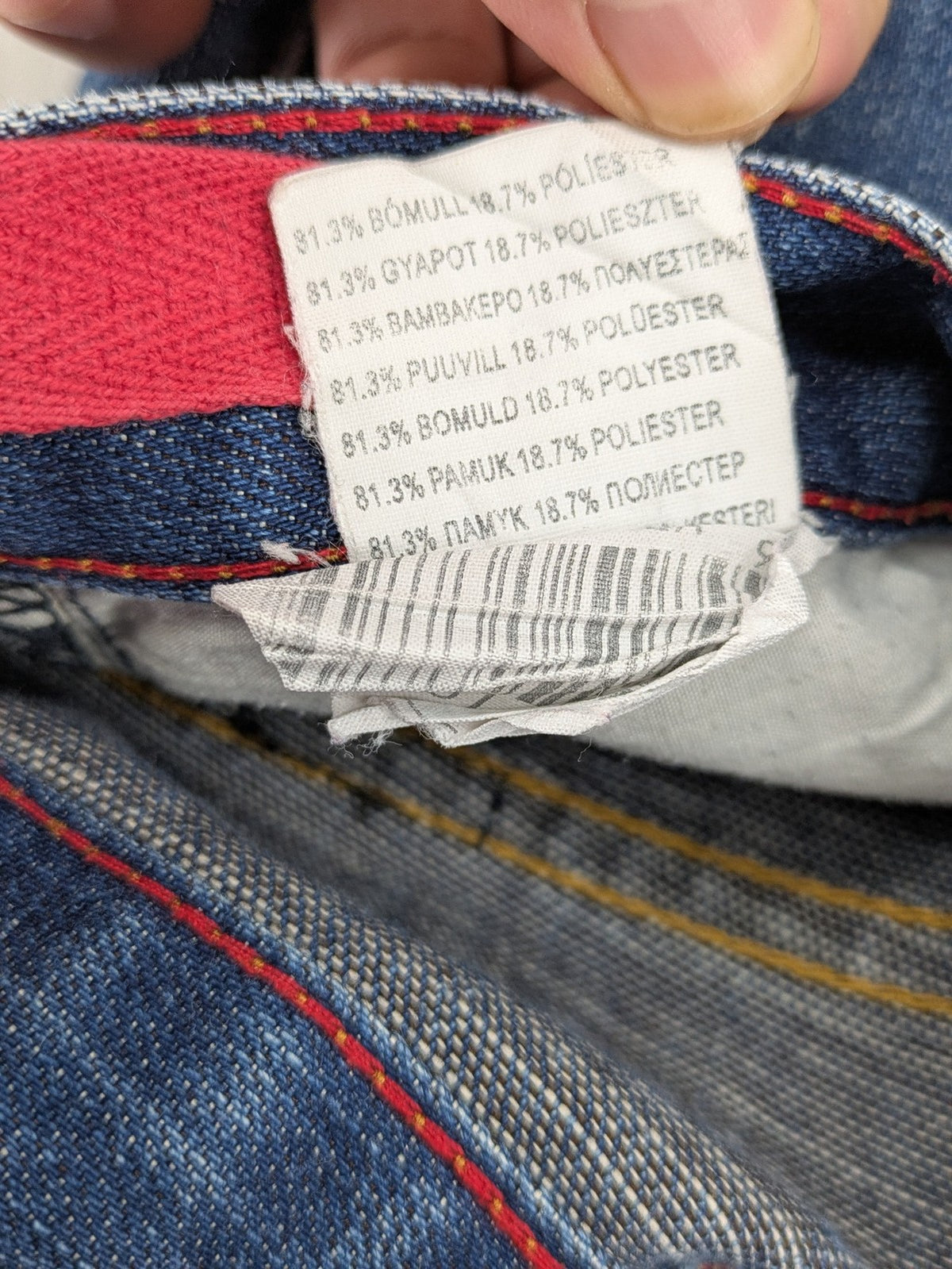 Element blue straight jeans with classic button fly and 5-pocket design.