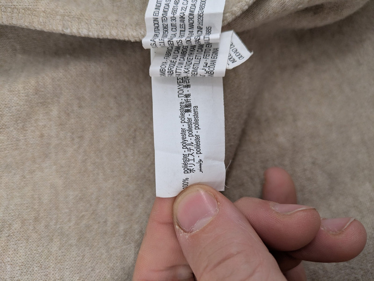 Zara beige coat single-breasted notch lapel classic design with two side pockets.