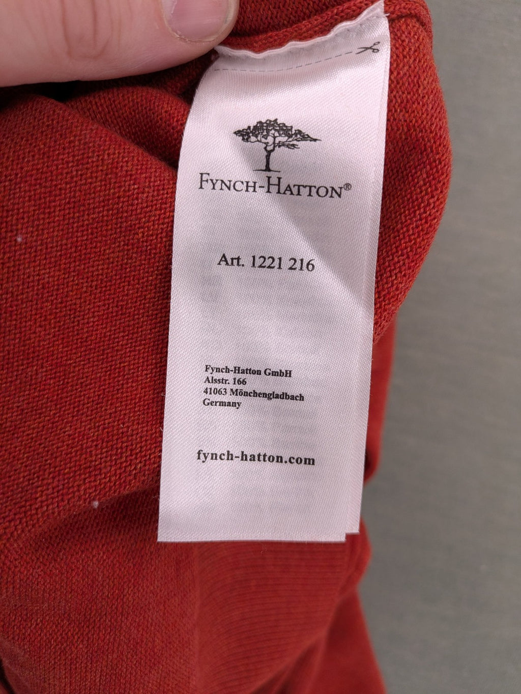 Fynch-Hatton orange turtle neck jumper fine knit classic design premium cotton.