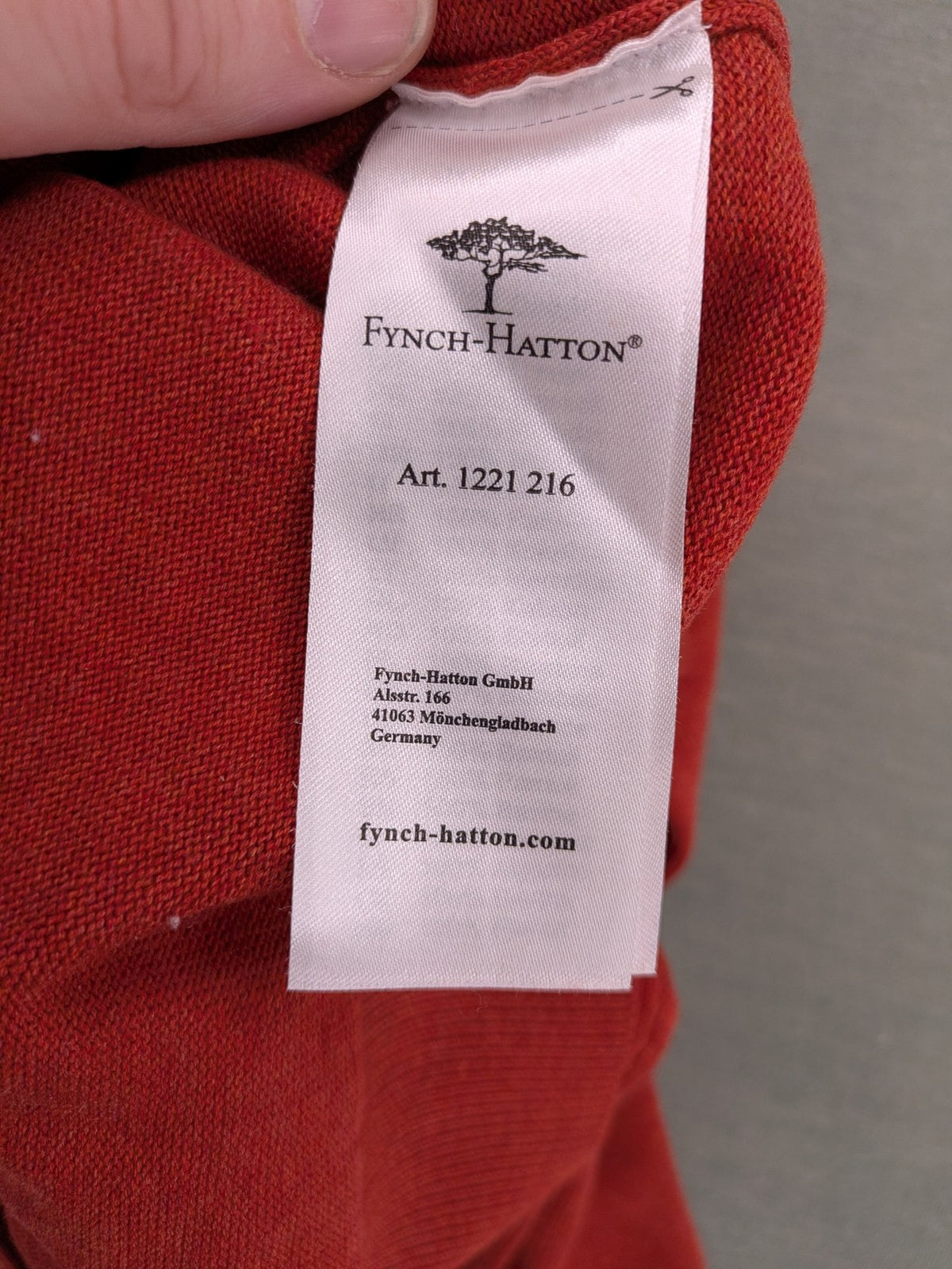 Fynch-Hatton orange turtle neck jumper fine knit classic design premium cotton.