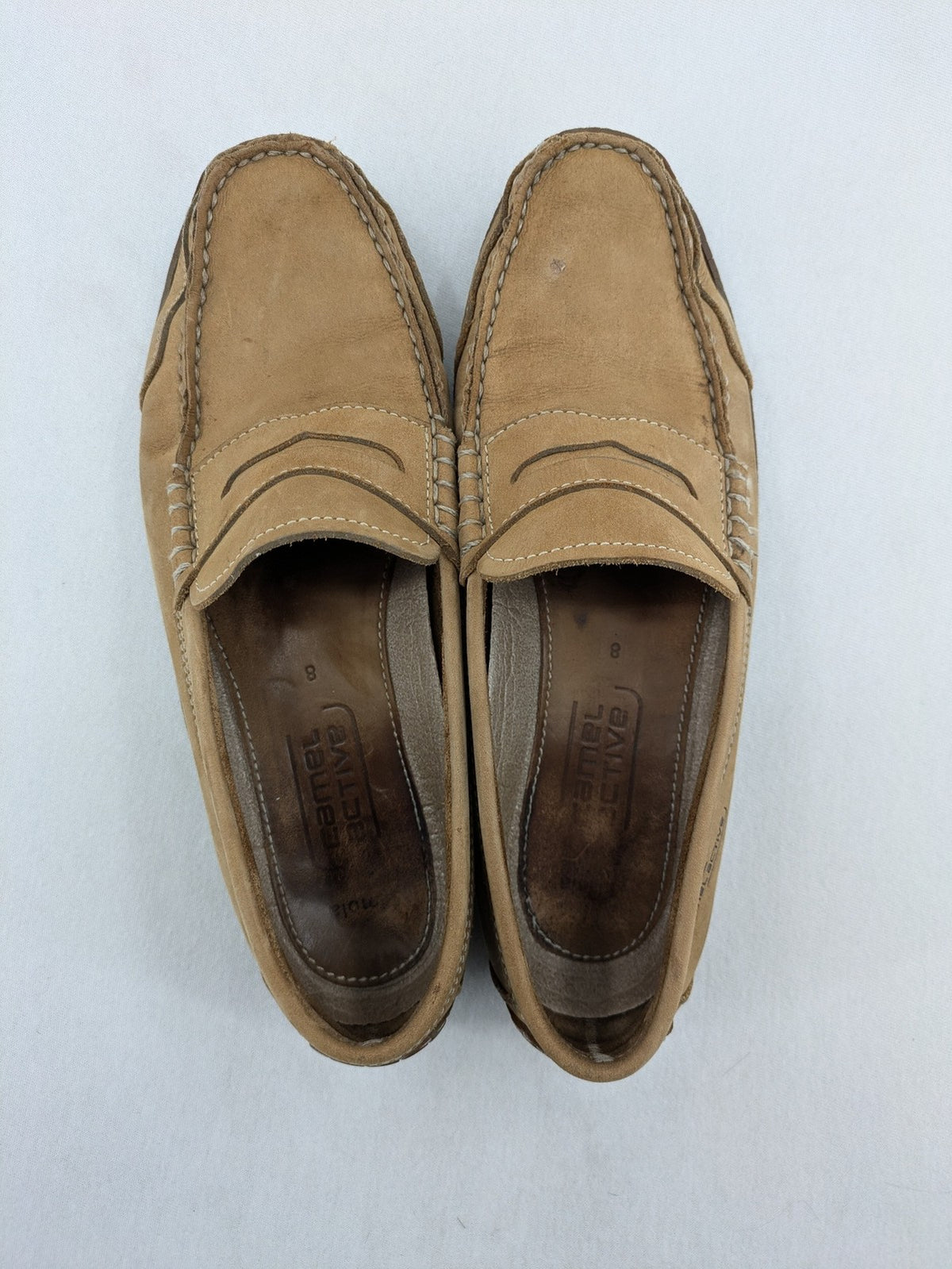 camel active brown deck shoes soft suede slip-on design with durable rubber sole