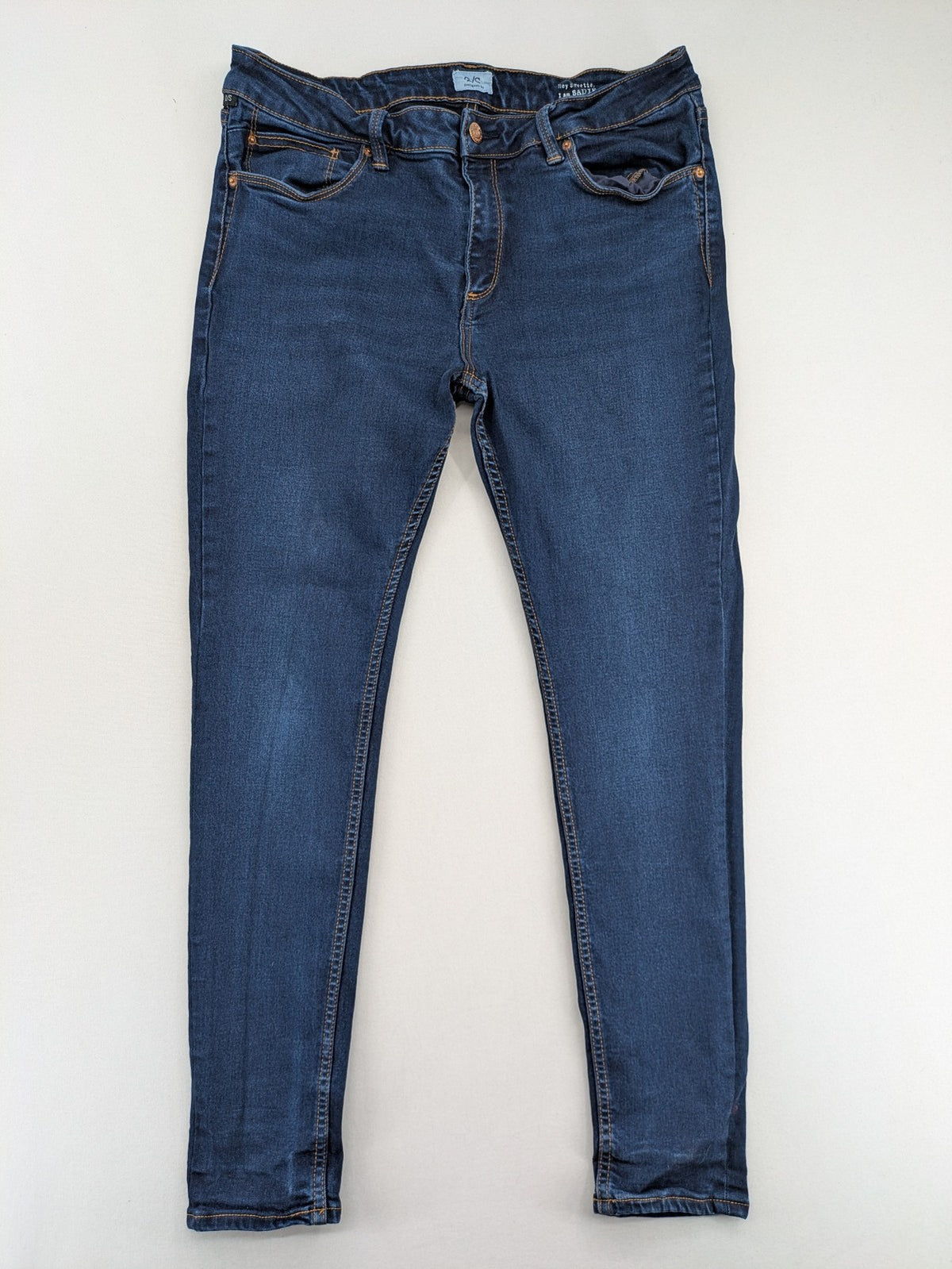 Q/S Designed By blue skinny jeans classic 5-pocket style with zipper and button closure