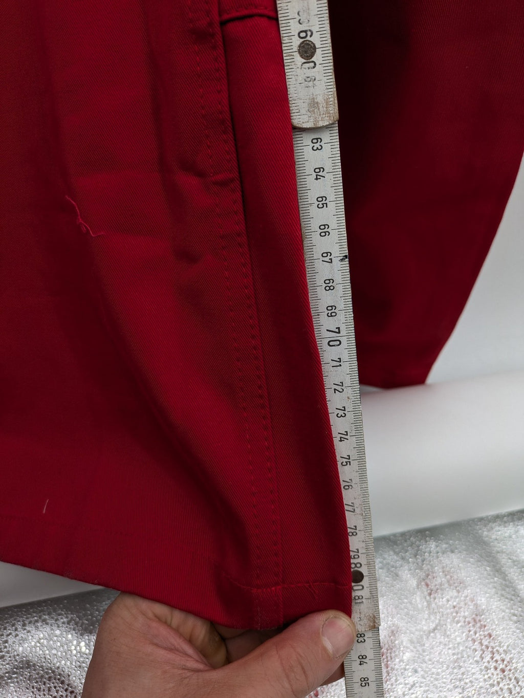 Stonekit red work overalls cotton with adjustable straps and multiple cargo pockets.